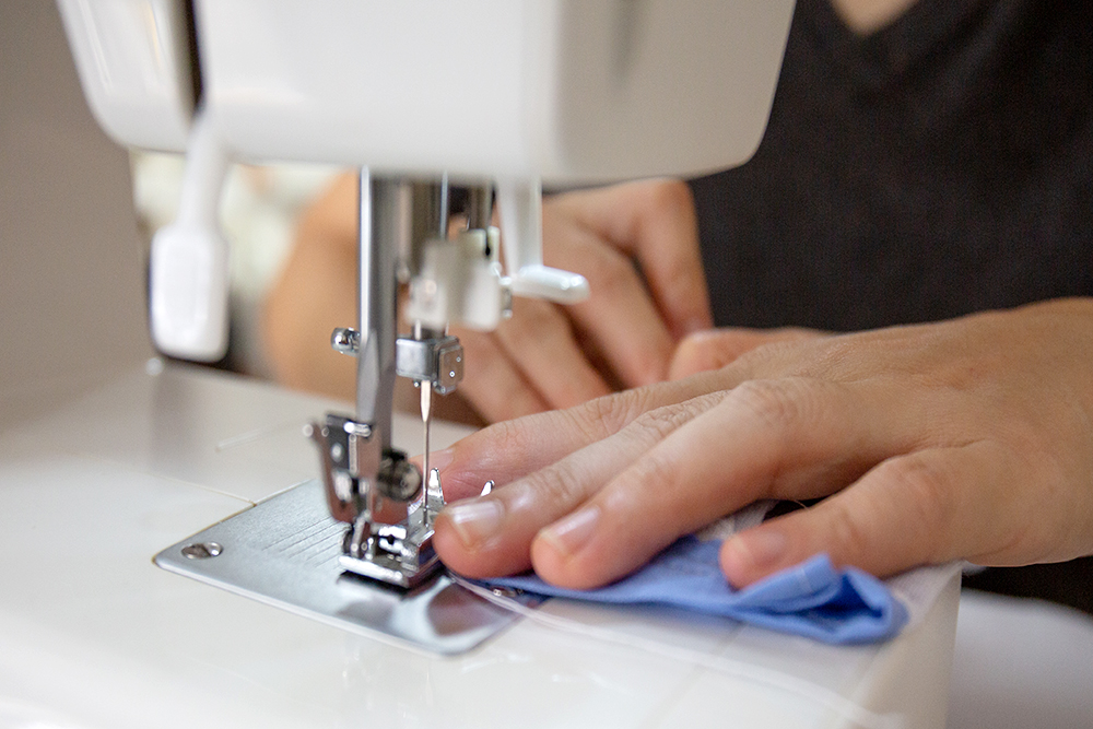 Volunteers Make Fabric Face Mask Covers for the Community